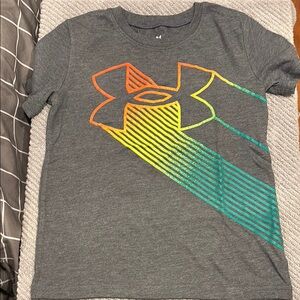 Under Armour Gray and Orange Short Sleeve Tee